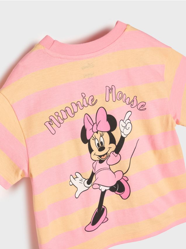 Sinsay - Tricou din bumbac cu imprimeu Minnie Mouse - roz