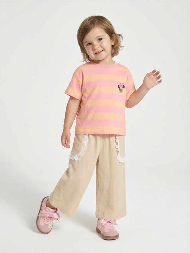 Sinsay - Tricou din bumbac cu imprimeu Minnie Mouse - roz