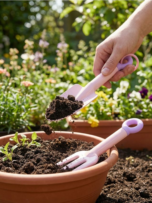 Sinsay - Set de unelte de grădină 2 pack - roz-pastel