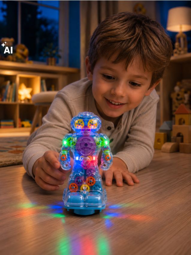 Sinsay - Robot interactiv cu roți dințate luminoase și sunet - multicolor