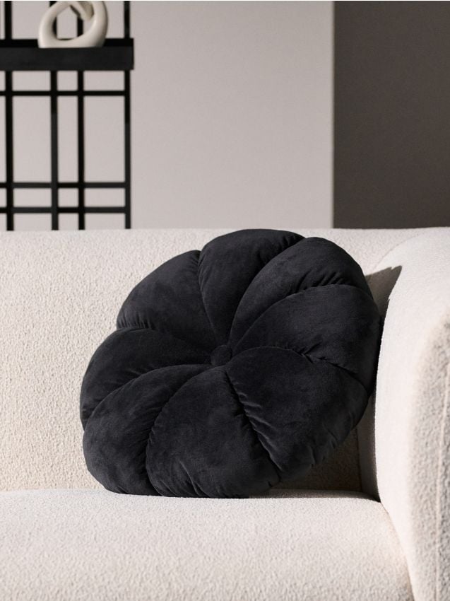 Sinsay - Vankúš s zamatovým okrajom - čierna