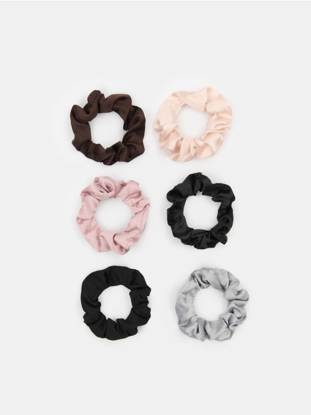 Sinsay - Set de elastice scrunchie pentru păr 6 bucăți - multicolor