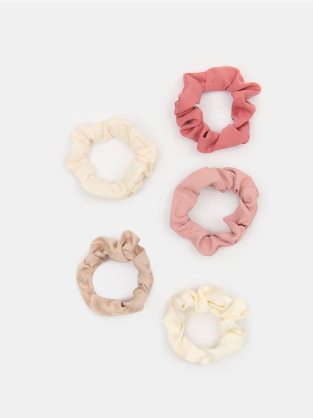 Sinsay - Set de elastice scrunchie pentru păr 5 bucăți - multicolor