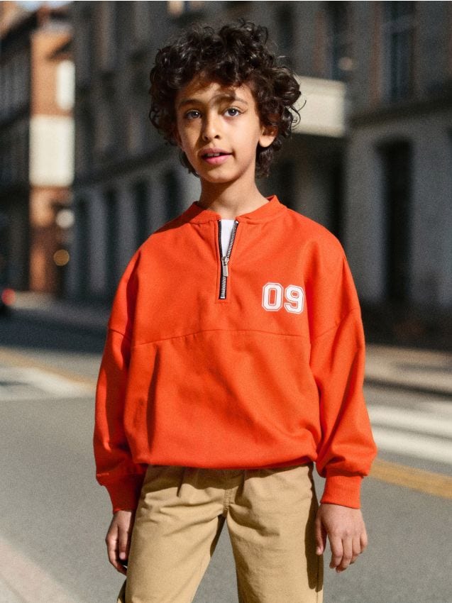 Sinsay - Mikina crewneck - červená