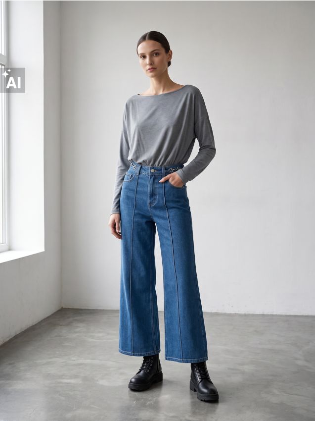 Sinsay - Tricou cu amestec de vâscoză - gri-închis
