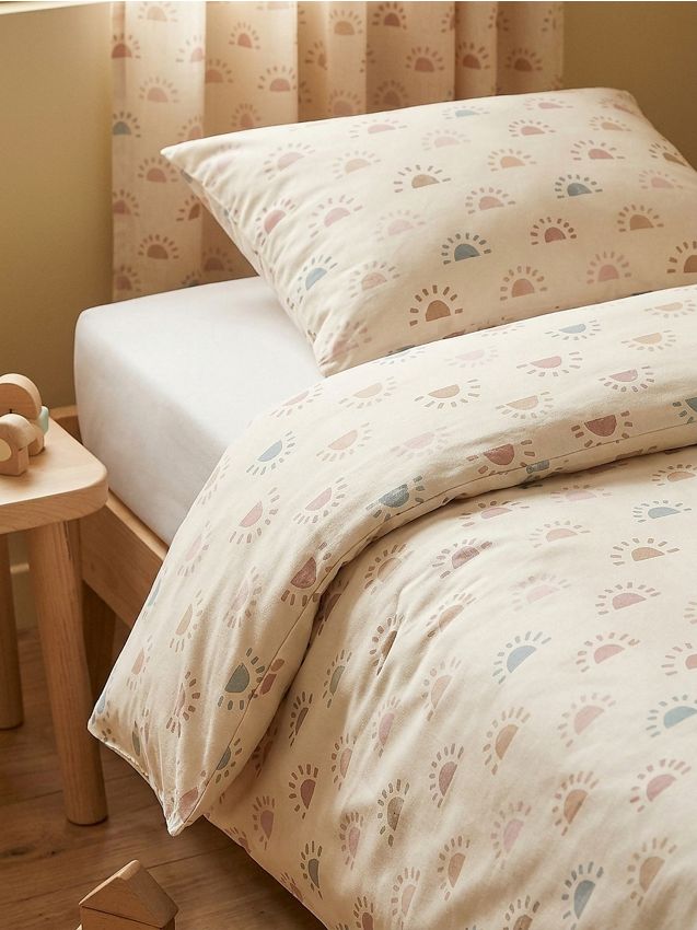 Set di biancheria da letto in cotone con motivo sole - multicolor