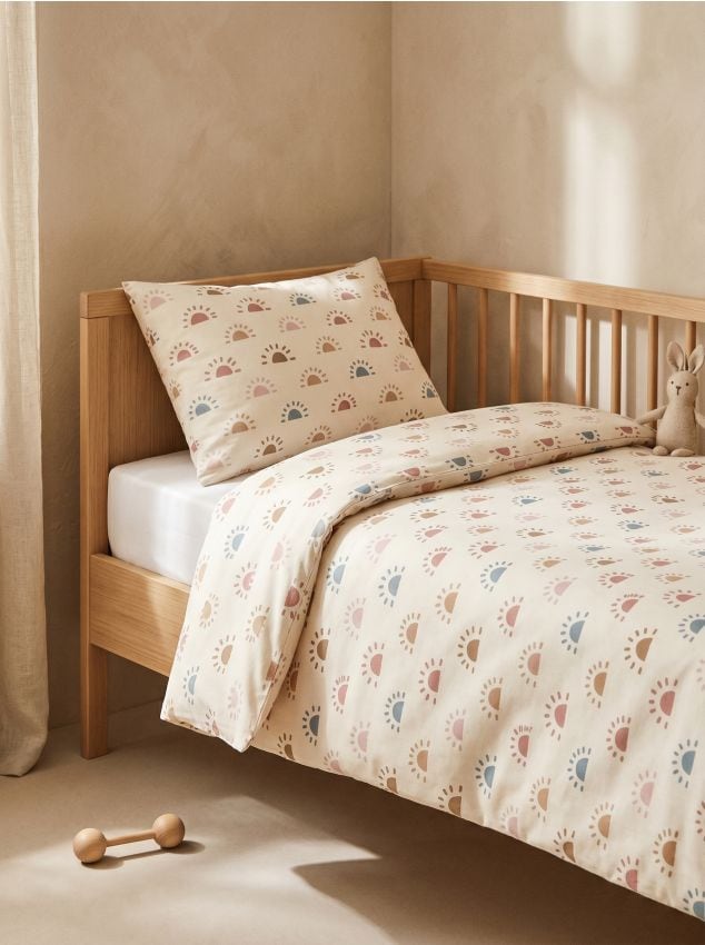Sinsay - Set de lenjerie de pat din bumbac cu motiv soare - multicolor