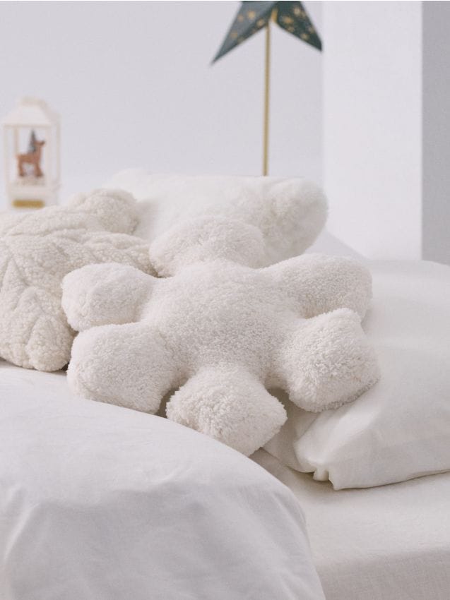 Sinsay - Vankúš s geometrickým vzorom - biela