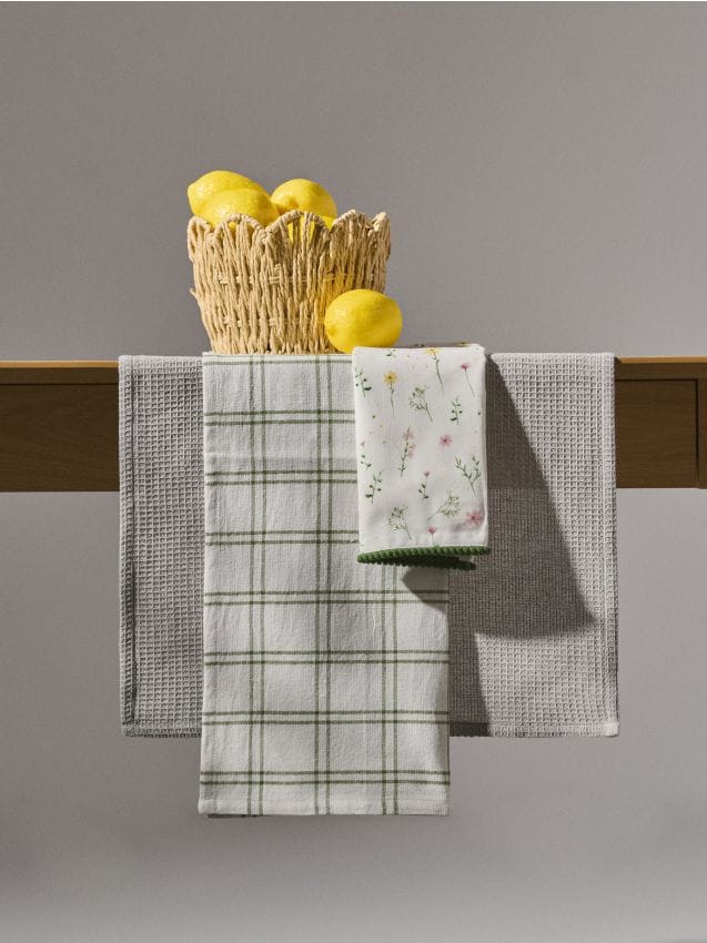 Sinsay - Prosoape de bucătărie, 3 bucăți - verde