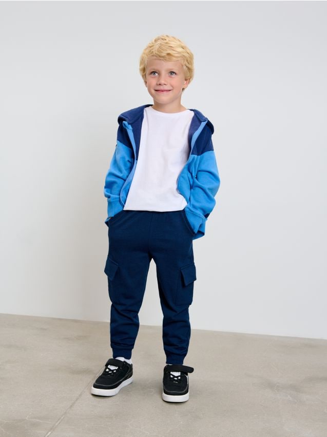 Sinsay - Pantaloni slim - bleumarin