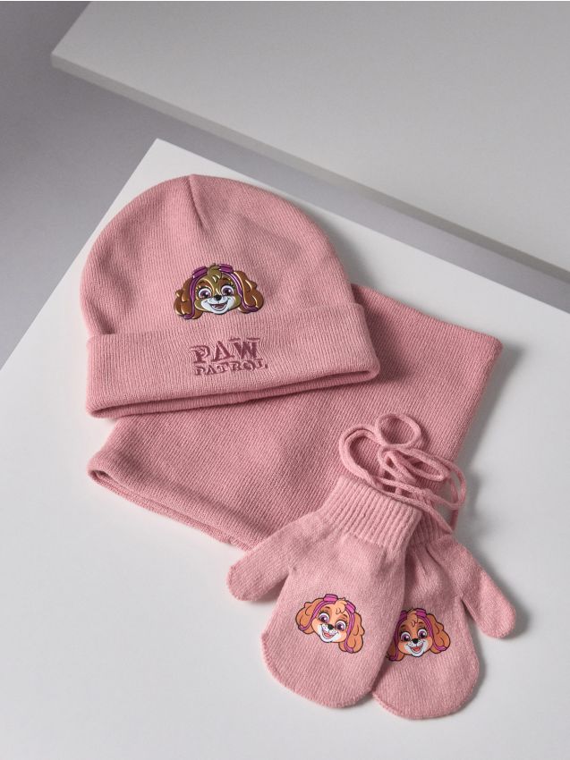 Sinsay - Set de iarnă pentru fete PAW Patrol - roz-pastel