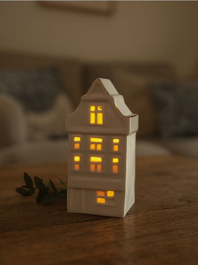 Sinsay - Vianočná LED lampička v tvare domčeka - biela