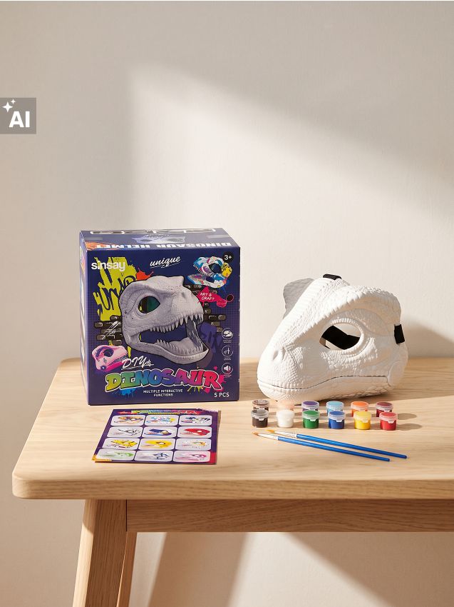 Sinsay - Kreativni set za bojanje maske dinosaura sa zvukom