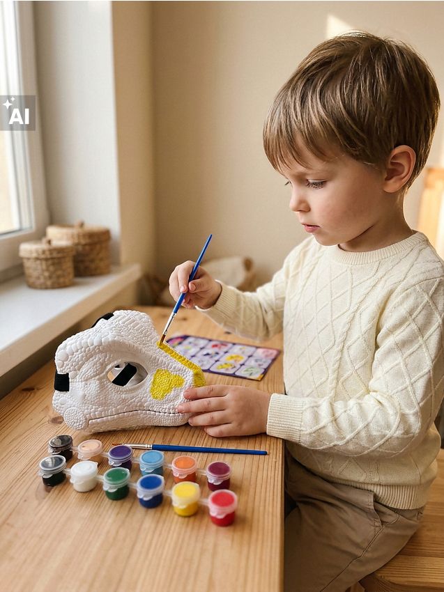 Sinsay - Set creativ pentru pictarea unei măști de dinozaur cu sunet - multicolor