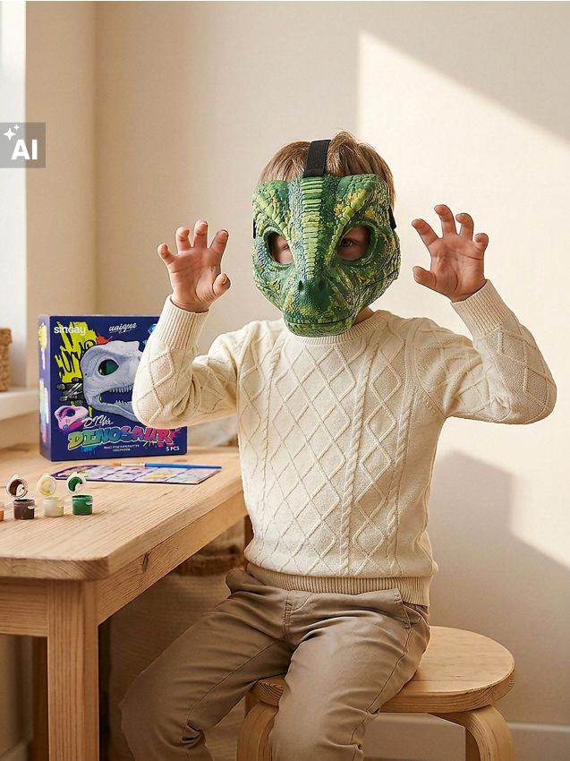Sinsay - Kreativni DIY set za oslikavanje maske dinosaura sa zvukom