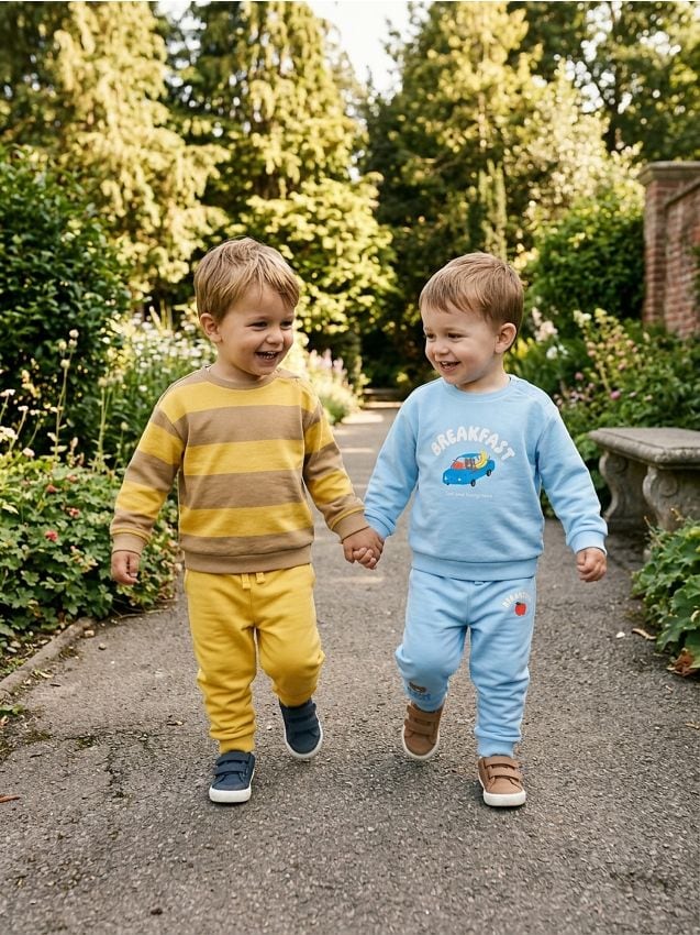 Sinsay - Set de 3 perechi de pantaloni sport jogger - albastru-pal