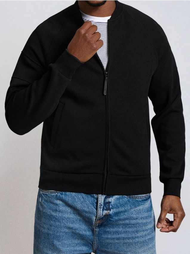 Sinsay - Bomber mikina - čierna