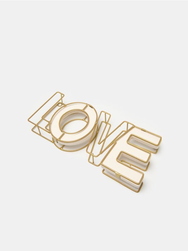 Sinsay - Decorațiune de sine stătătoare în formă de inscripție LOVE - auriu