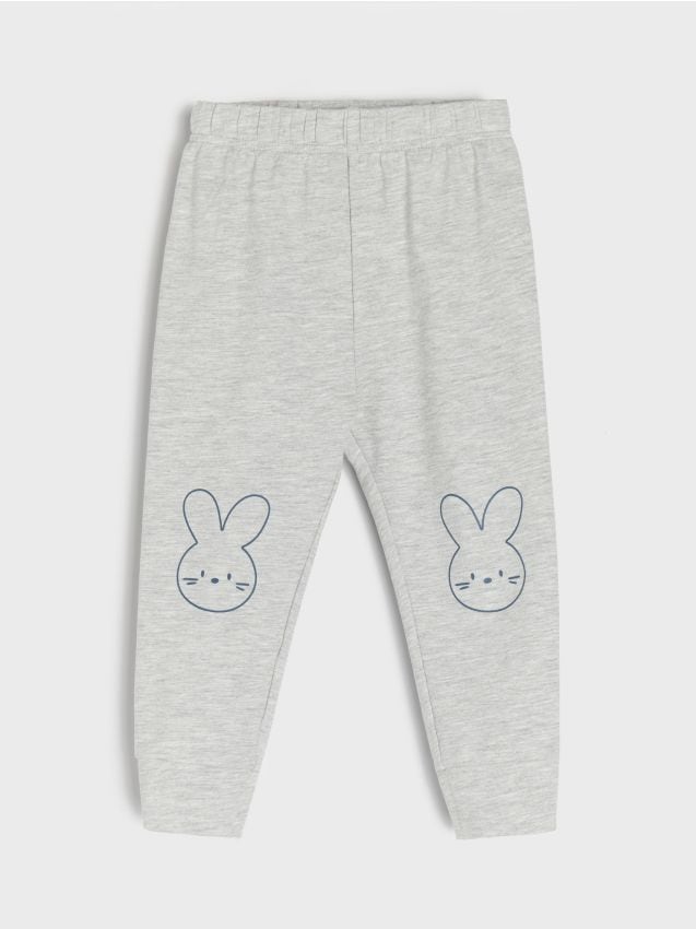 Sinsay - Pantaloni de trening tip jogger - gri deschis