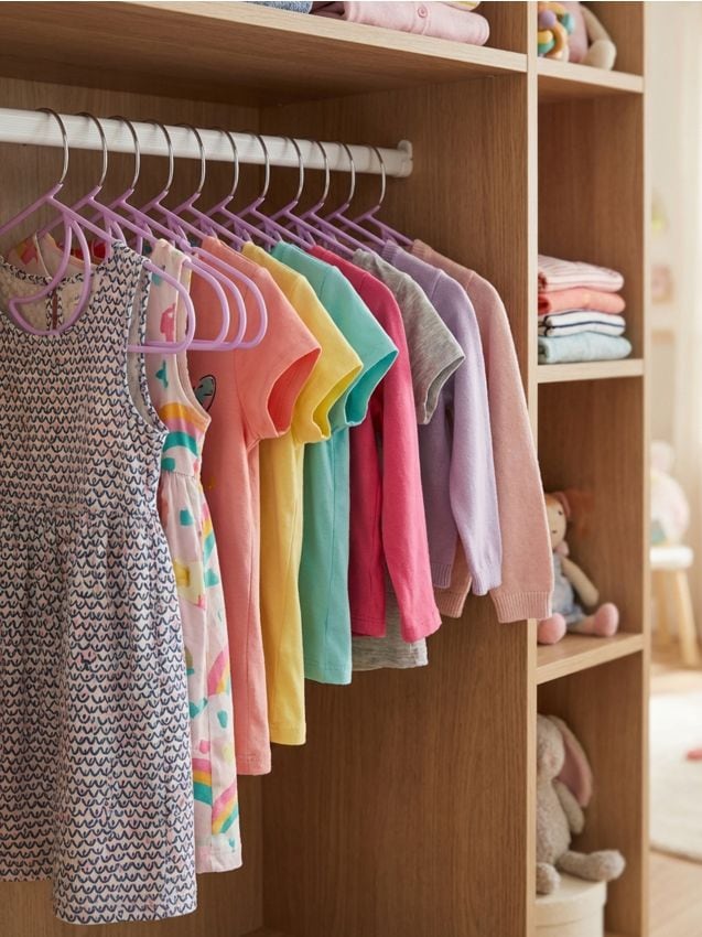 Sinsay - Set de umerașe pentru haine cu lună, set de 10 - roz-pastel