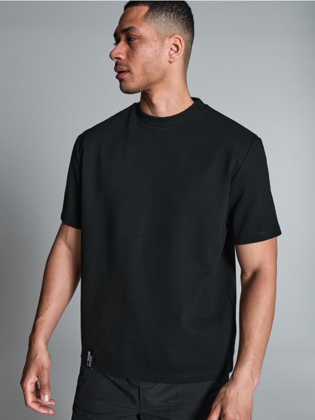 Sinsay - Marškinėliai basic - juoda