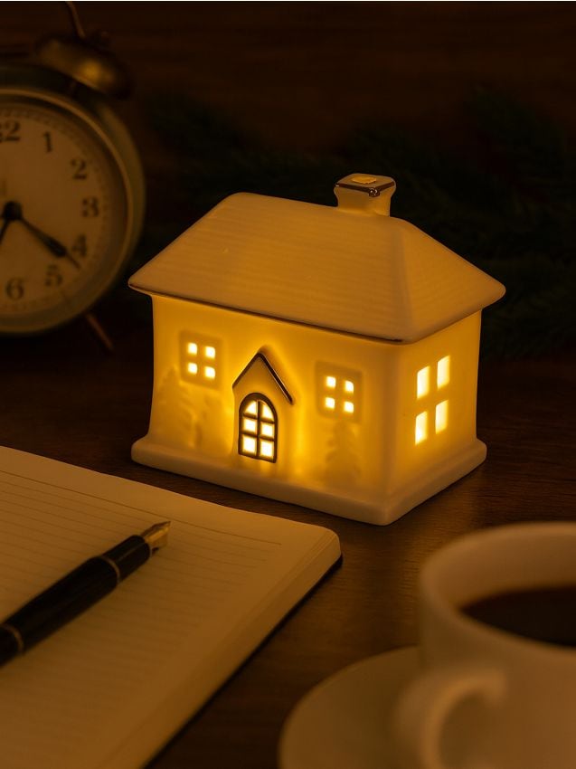 Sinsay - Vianočná LED lampička v tvare domčeka - biela