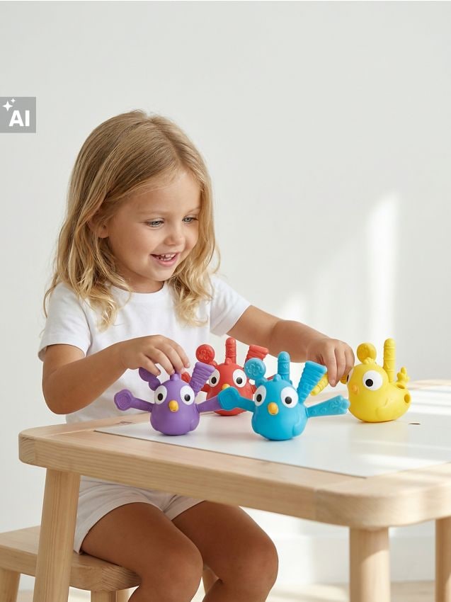 Sinsay - Set senzorial pentru asamblarea păsărelelor colorate 27 de piese - multicolor