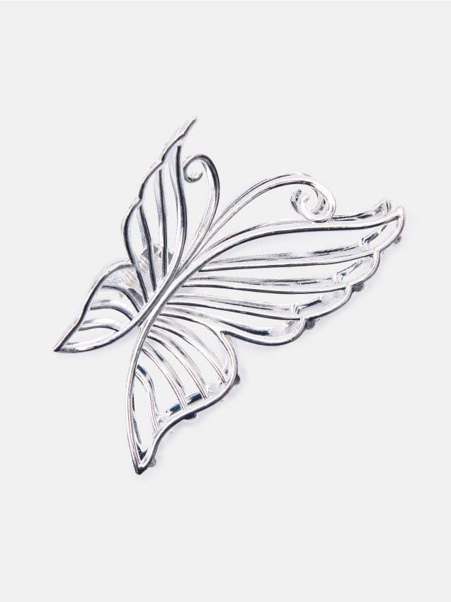 Sinsay - Agrafă de păr în formă de fluture - argintiu