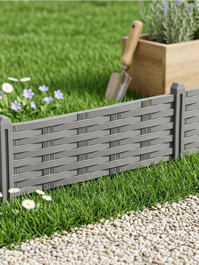 Sinsay - Garduri de grădină cu model împletit 4 pack - gri-închis