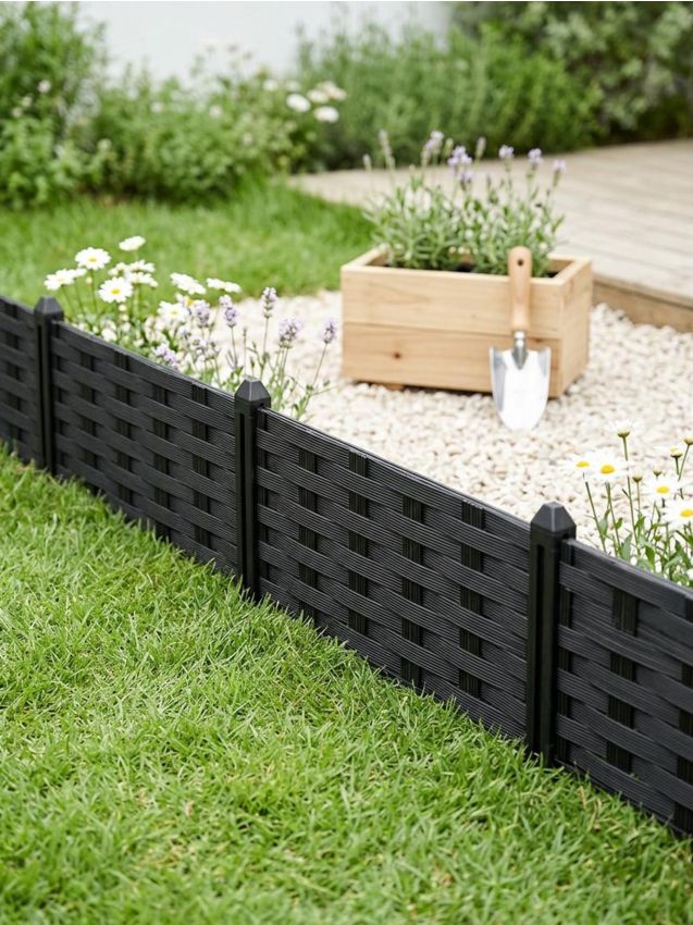 Sinsay - Garduri de grădină cu model împletit 4 pack - negru