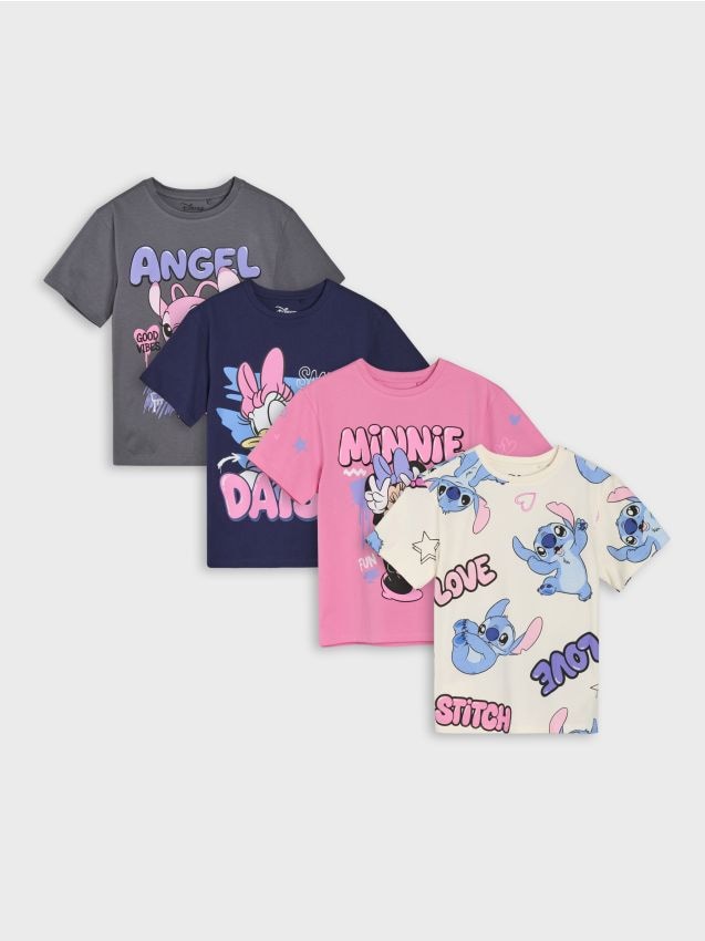 Bombažne majice s potiskom 4 pack Disney