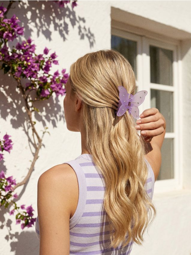 Sinsay - Agrafă de păr în formă de fluture - lavand