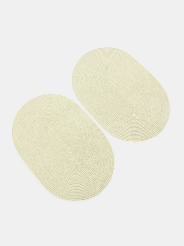 Sinsay - Suporturi de masă împletite, set de 2 - verde-pal