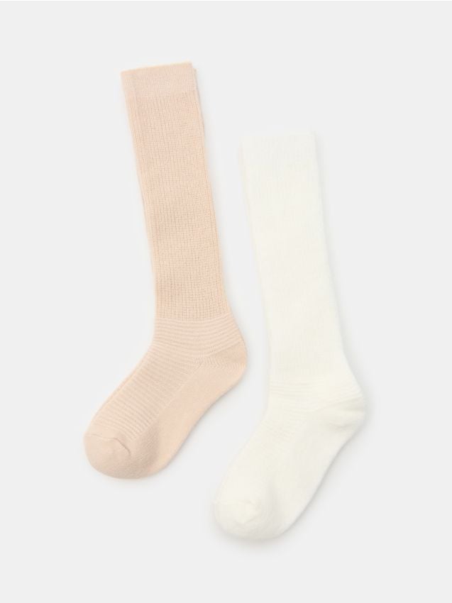 Sinsay - Șosete lungi încrețite 2 pack - multicolor