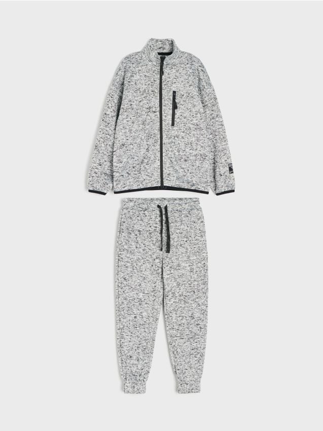 Sinsay - Set bluză și pantaloni sport Active - gri-neutru