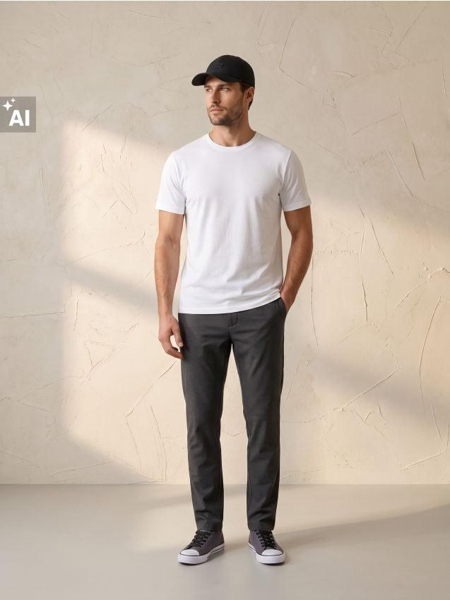 Sinsay - Tricou din bumbac cu mânecă scurtă - alb