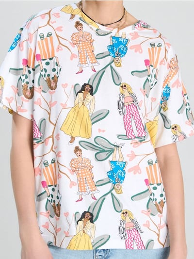 T-shirt in cotone con stampa