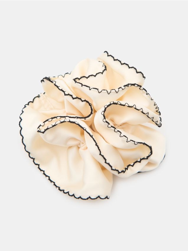 Sinsay - Elastic de păr scrunchie - crem