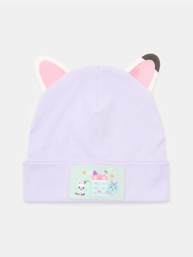 Sinsay - Czapka z elementami 3D Gabby's Dollhouse - fioletowy