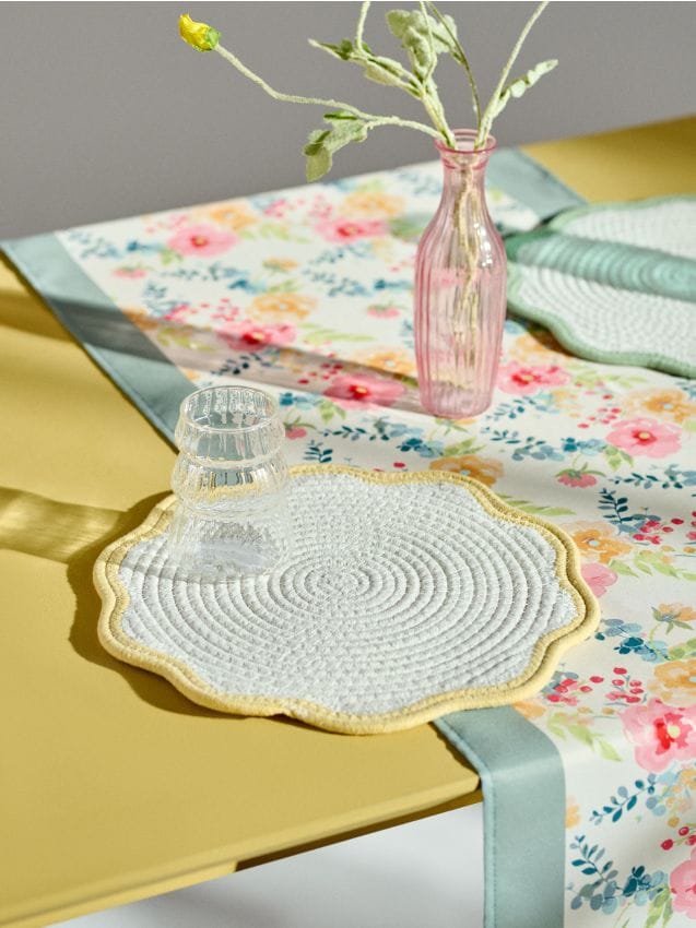 Sinsay - Suport de masă împletit - galben-deschis