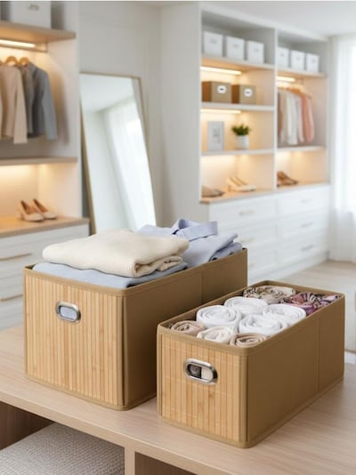 2-osaline hoiukastide komplekt paneelesiseinaga