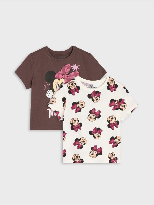 Sinsay - Tricouri din bumbac cu imprimeu 2 buc Minnie Mouse - multicolor