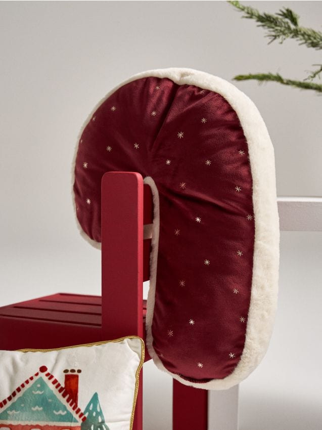 Sinsay - Ozdobný vankúš - burgundská červená