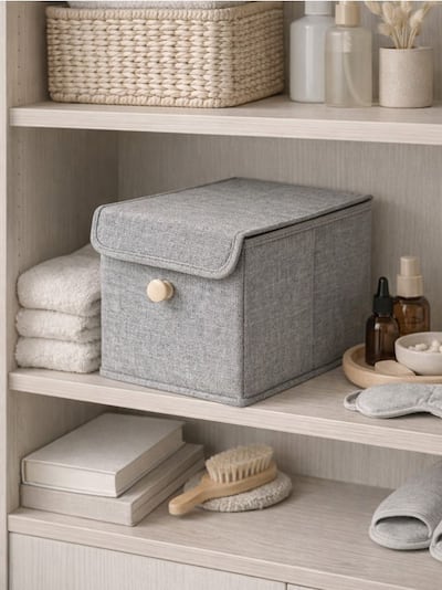 Aufbewahrungsbox mit Deckel und Griff