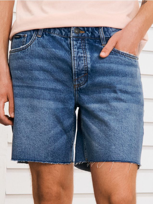 Sinsay - Pantaloni scurți din denim - albastru