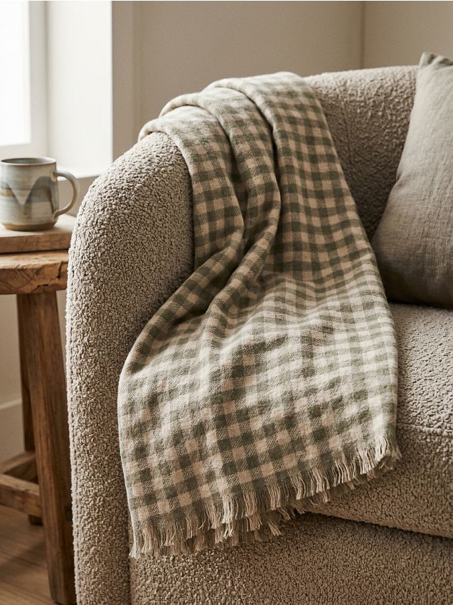 Sinsay - Pătură cu franjuri - bej