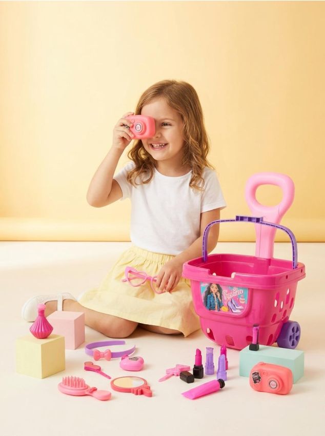 Sinsay - Jucărie – Coș de cumpărături cu accesorii - roz