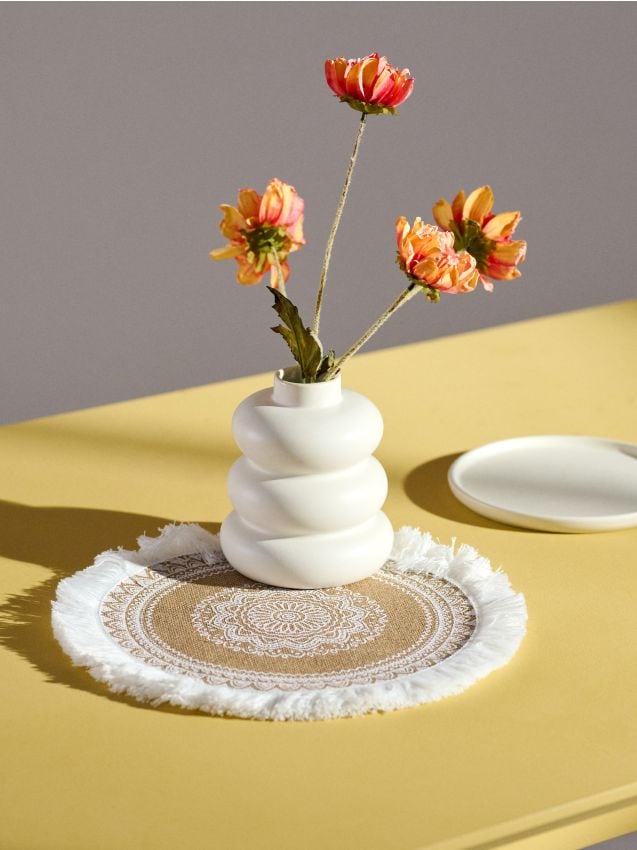 Sinsay - Set de suporturi de masă cu franjuri 2 pack - nude