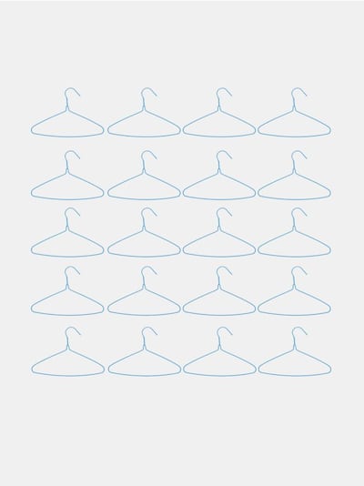 Komplet 20 tankih obešalnikov