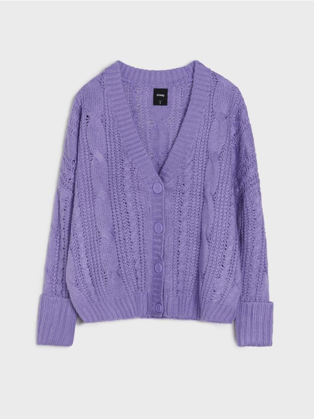 Sinsay - Prelamovaný sveter - orchideová